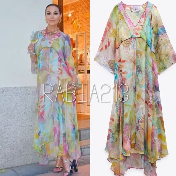 ZARA PRINTED DRESS LIMITED EDITION - Picture 1 of 15